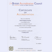 BPA Accreditation Coincil Certificate