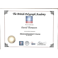 The British polygraph academy certificate