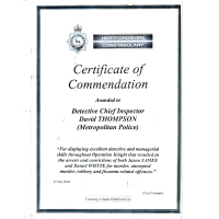 Herts Commendation Certificate by hertfordshire constabulary